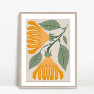 Minimalist Boho Leaf Pattern Art
