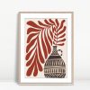 Retro Mustard Boho Wildflower Art