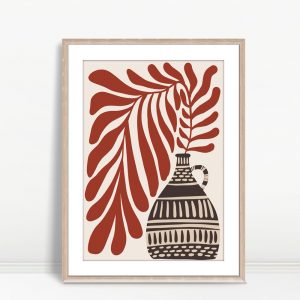 Retro Mustard Boho Wildflower Art