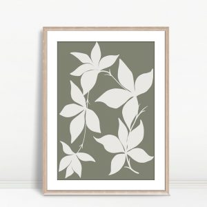 Minimalist Boho Leafy Vine Art