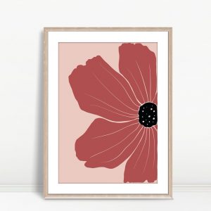 Bold Red Boho Flower Petal