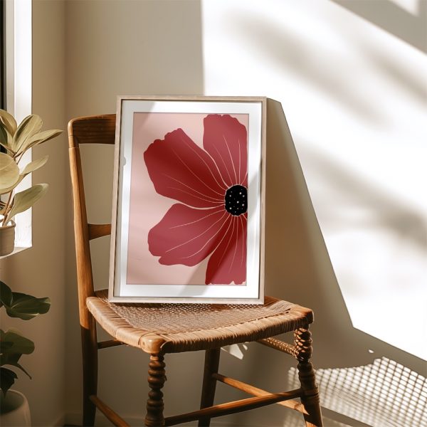 Bold Red Boho Flower Petal - Image 4