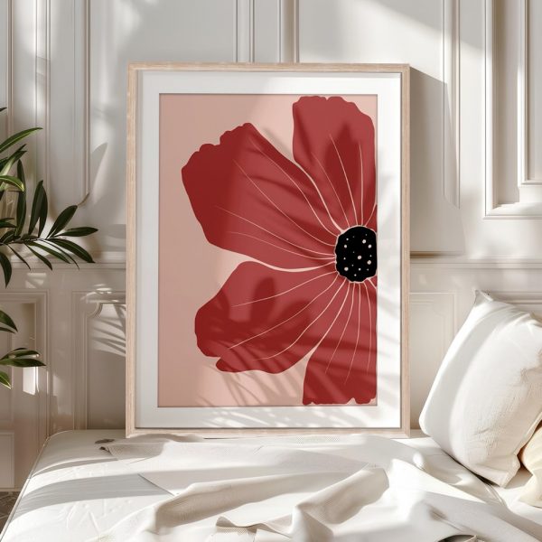 Bold Red Boho Flower Petal - Image 5