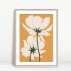Cream Blooms on Mustard Boho