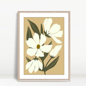 Cream Flowers and Buds Boho