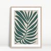 Teal Monstera Palm Leaf Boho