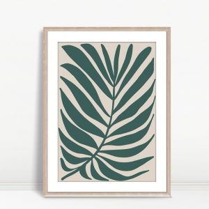 Teal Monstera Palm Leaf Boho
