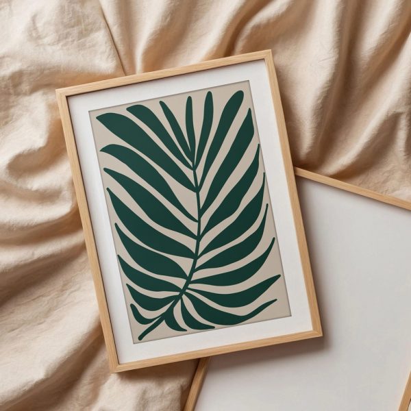 Teal Monstera Palm Leaf Boho - Image 3
