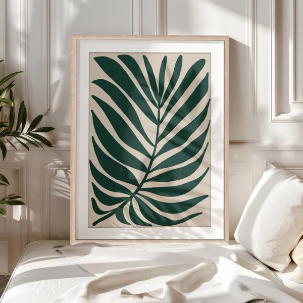 Teal Monstera Palm Leaf Boho - Image 5