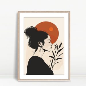 Boho Lady with Rust Sun