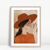 Rust Hat Autumn Wheat Boho Woman