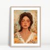 Whimsical Boho Woman in Wildflower Meadow