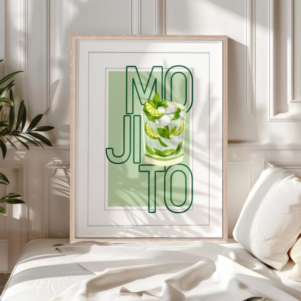 Fresh Mojito Cocktail Art Print - Image 5