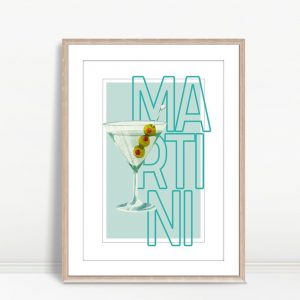 Martini Olives Cool Mint Cocktail Art
