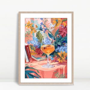 Garden Wine Glass Still Life Art
