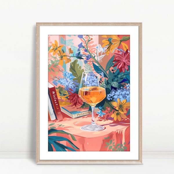 Garden Wine Glass Still Life Art