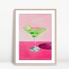 Vibrant Green Margarita Pop Art