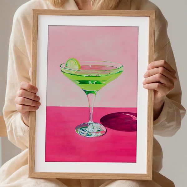 Vibrant Green Margarita Pop Art - Image 2