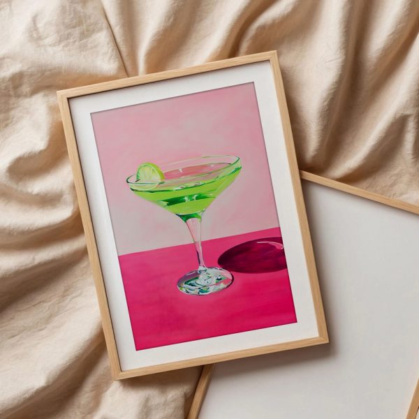 Vibrant Green Margarita Pop Art - Image 3