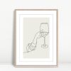 Wine Glass Line Art Minimal