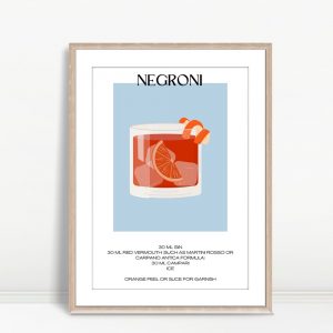 Negroni Classic Cocktail Recipe Print
