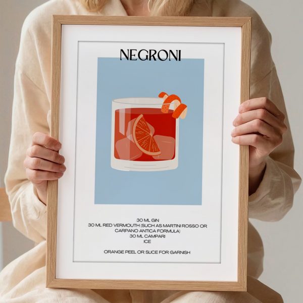 Negroni Classic Cocktail Recipe Print - Image 2
