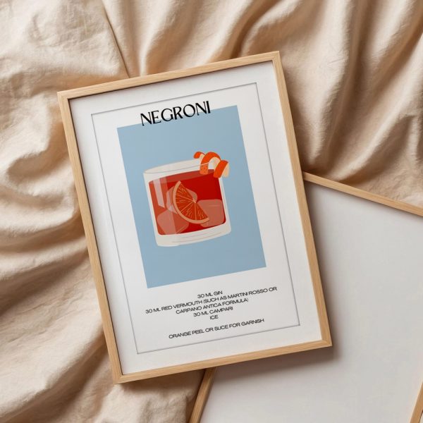 Negroni Classic Cocktail Recipe Print - Image 3