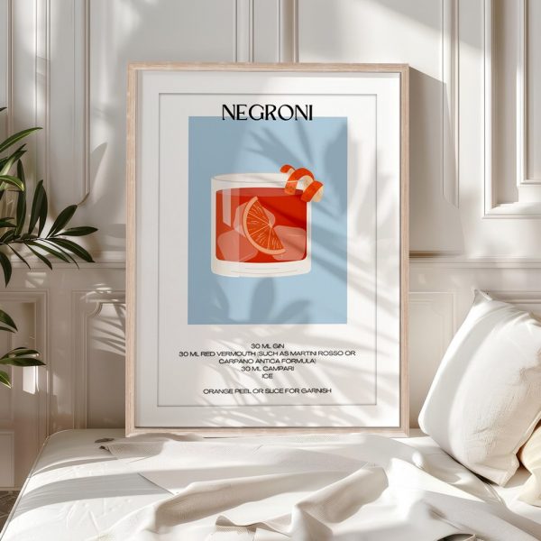 Negroni Classic Cocktail Recipe Print - Image 5