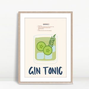 Gin Tonic Modern Cucumber Recipe Print