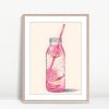 Pink Citrus Infusion Bottle Art