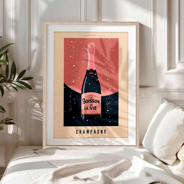 La Boisson De La Vie Champagne Print - Image 5