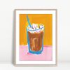 Colorful Iced Coffee Pop Art