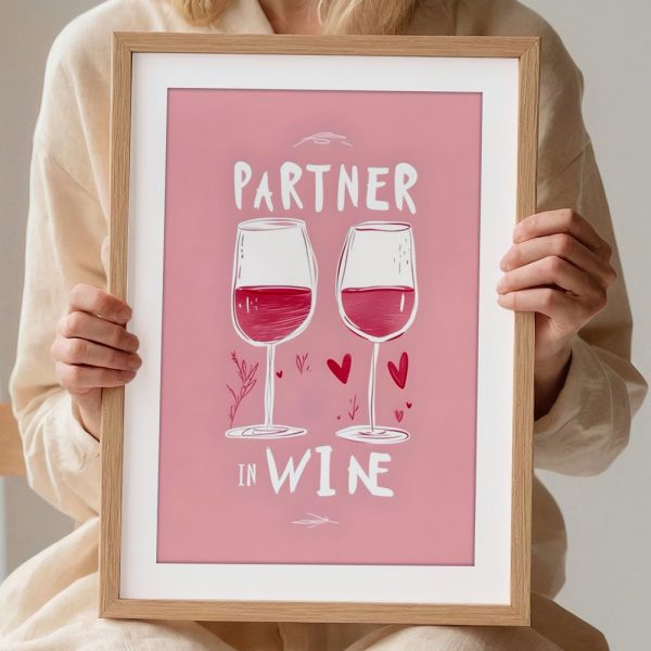 Partner In Wine Romantic Glasses Print - Image 2