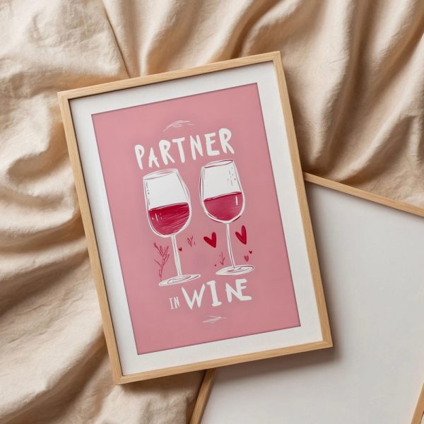 Partner In Wine Romantic Glasses Print - Image 3