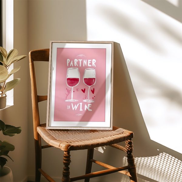 Partner In Wine Romantic Glasses Print - Image 4