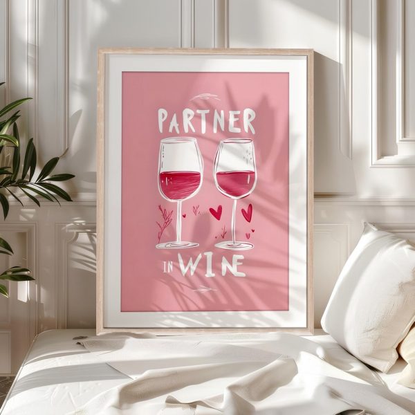 Partner In Wine Romantic Glasses Print - Image 5