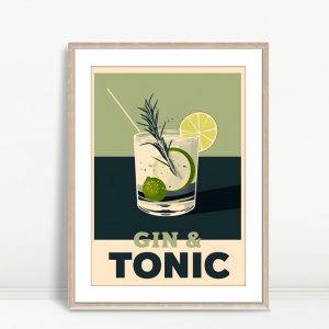 Vintage Gin And Tonic Bar Art