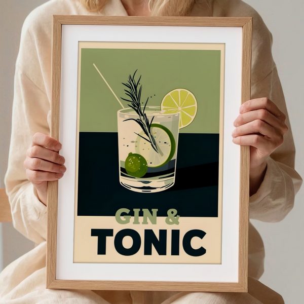 Vintage Gin And Tonic Bar Art - Image 2