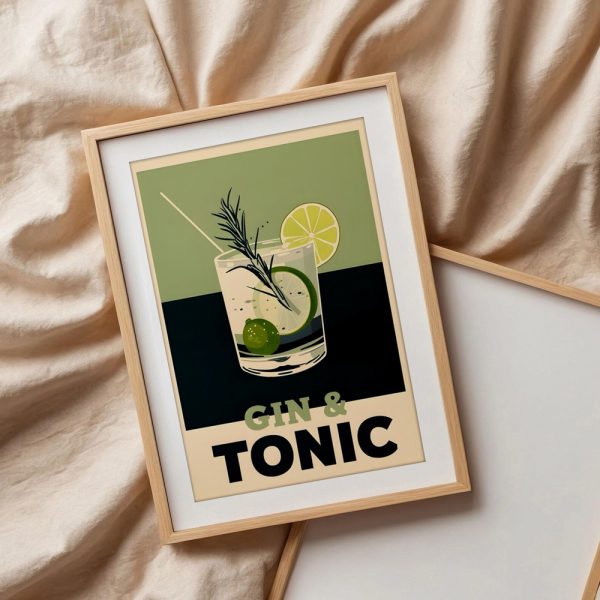 Vintage Gin And Tonic Bar Art - Image 3