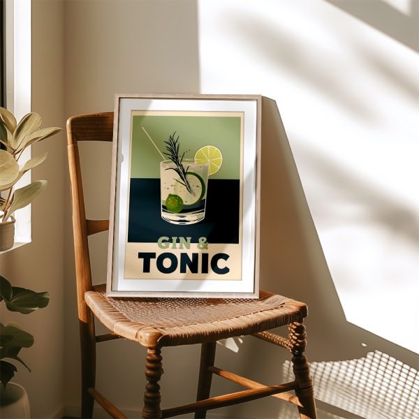 Vintage Gin And Tonic Bar Art - Image 4