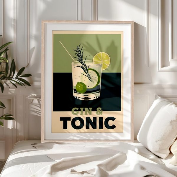 Vintage Gin And Tonic Bar Art - Image 5