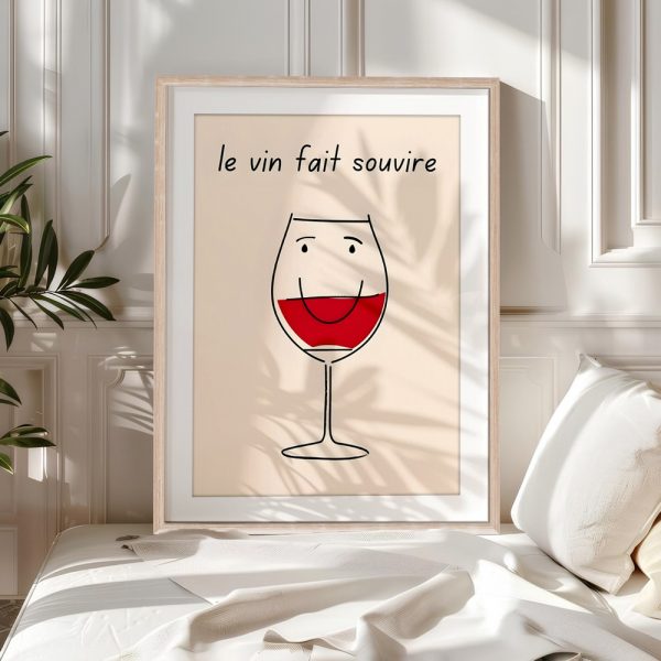 Le Vin Fait Sourire Wine Art - Image 5