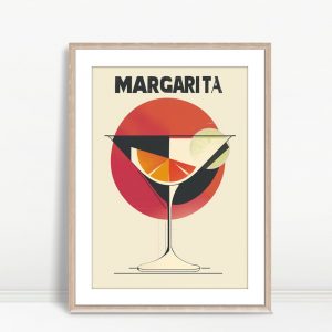 Retro Margarita Art Deco Cocktail