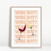 Wine Not Red And White Glasses Art