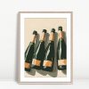 Champagne Bottles Modern Still Life Print