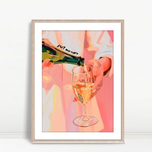 Just One More Pour Abstract Wine Art