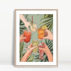 Cheers In The Garden Cocktail Gathering Art