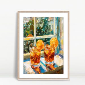 Sunlit Citrus Cocktails By Window