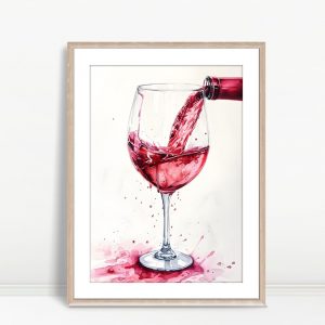 Splashing Red Wine Pour Art