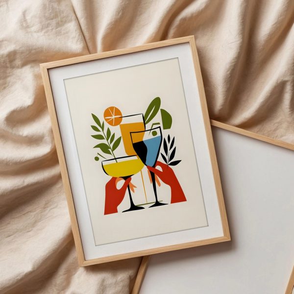 Modern Cheers Botanical Cocktail Print - Image 3